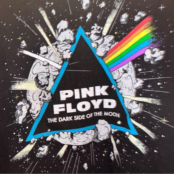 2018 Piink Floyd The Dark Side of Moon Black w Multiple Colors.Unisex Sz Lrg - Picture 2 of 5